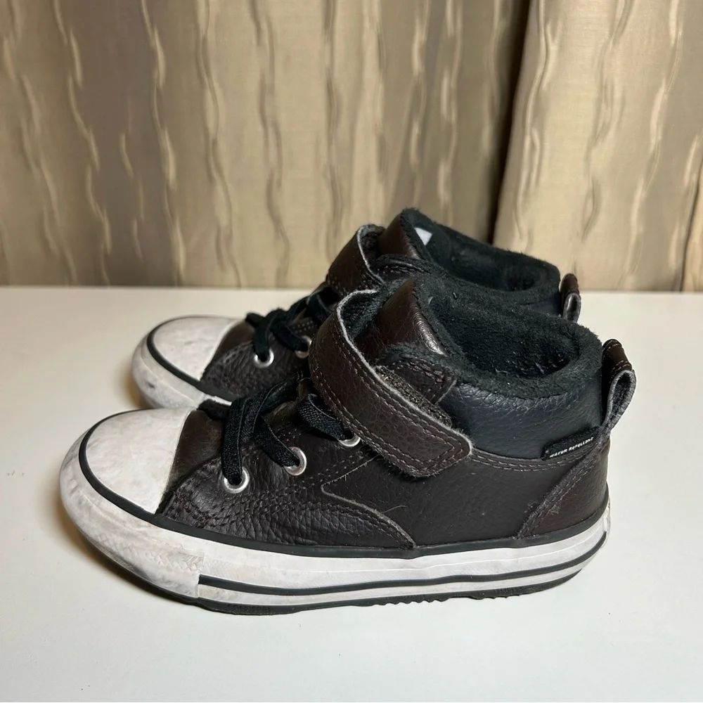 Converse Infant 9 High Lifestyle Dark Brown Black Leather A05460C